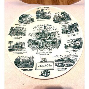 Georgia Collectors Plate Historic Landmarks LithOSketch 1280-S Kettlesprings vtg